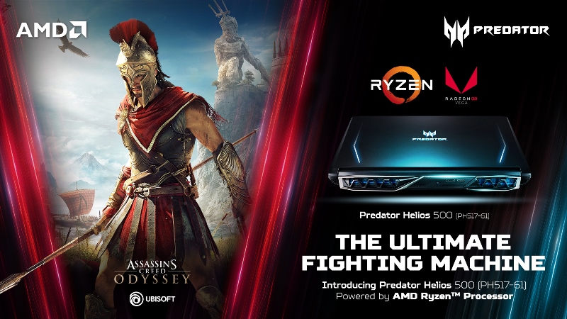 Predator Helios 500, Laptop Gaming Pertama & Satu-Satunya dengan Prosesor AMD Ryzen™ Generasi Kedua
