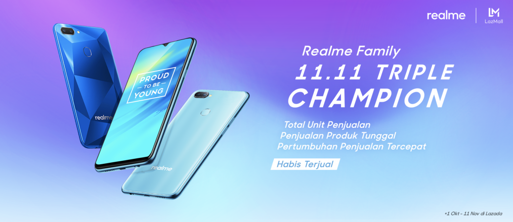 Realme Triple Champion Smartphone on 11 11