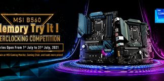 MSI Gelar “B560 Memory Try It ! Overclocking Competition”
