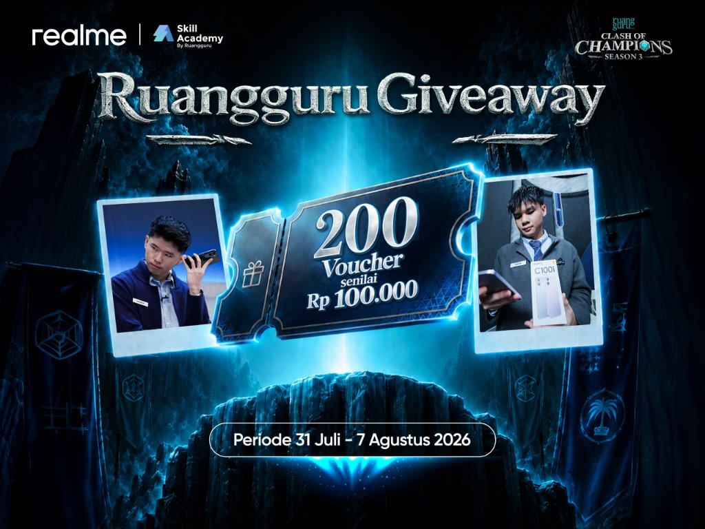 realme Giveaway 200 Voucher Skill Academy by RuangGuru